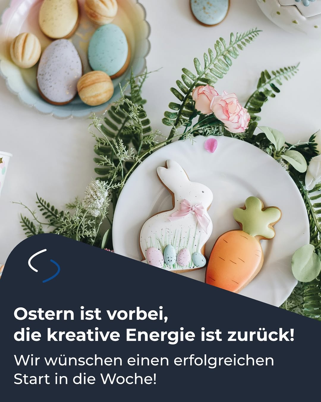 Ostergebäck auf einem Teller