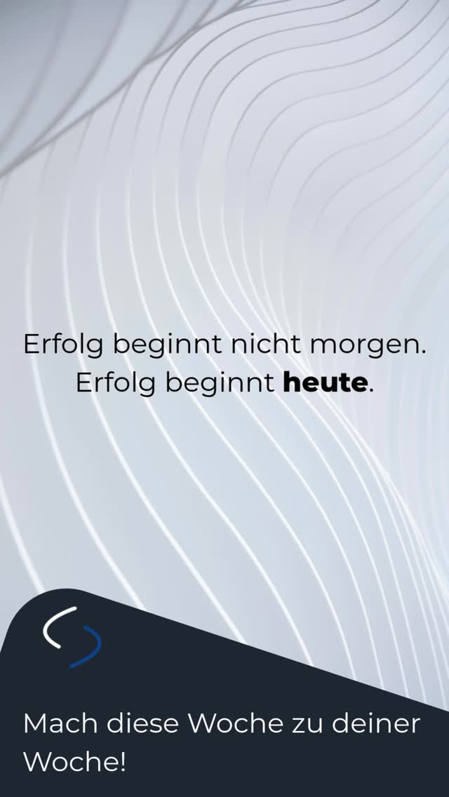 Spruch: Erfolg beginnt heute