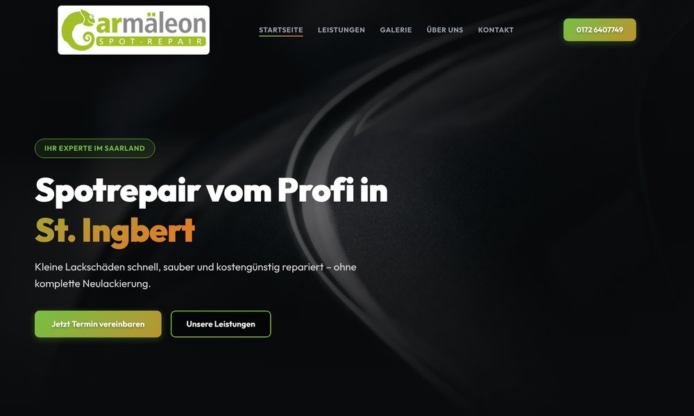 Referenz: Website chamaeleon-spotrepair.de
