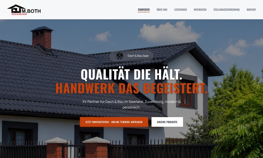 Referenz: Website dach-bau-saar.de