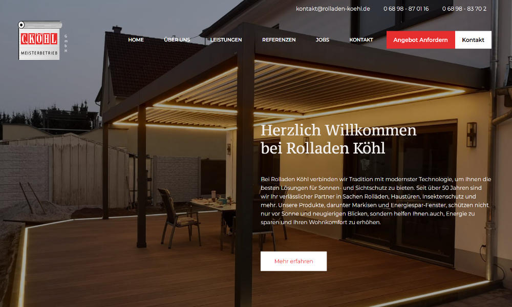 Referenz: Website rolladen-koehl.de