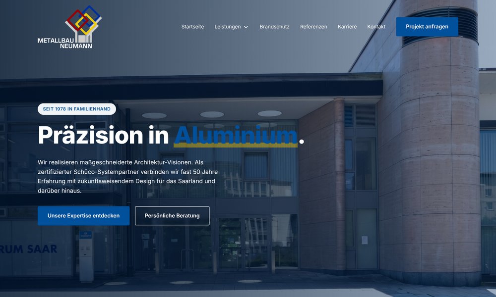 Referenz: Website metallbau-neumann.de